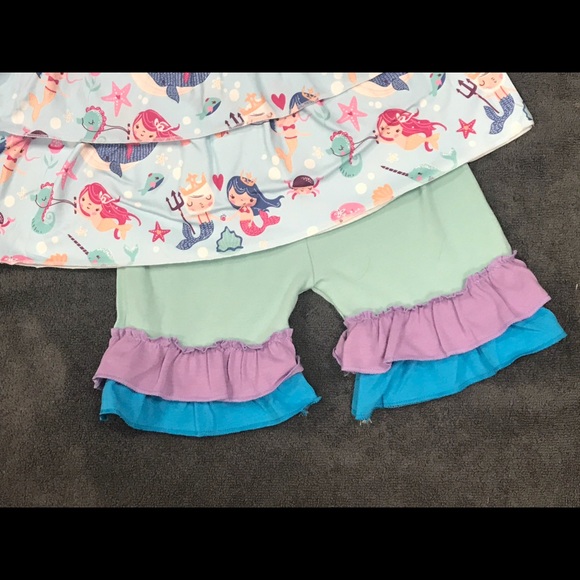 NWT Mermaid Boutique Short Set Tunic - Picture 4 of 5